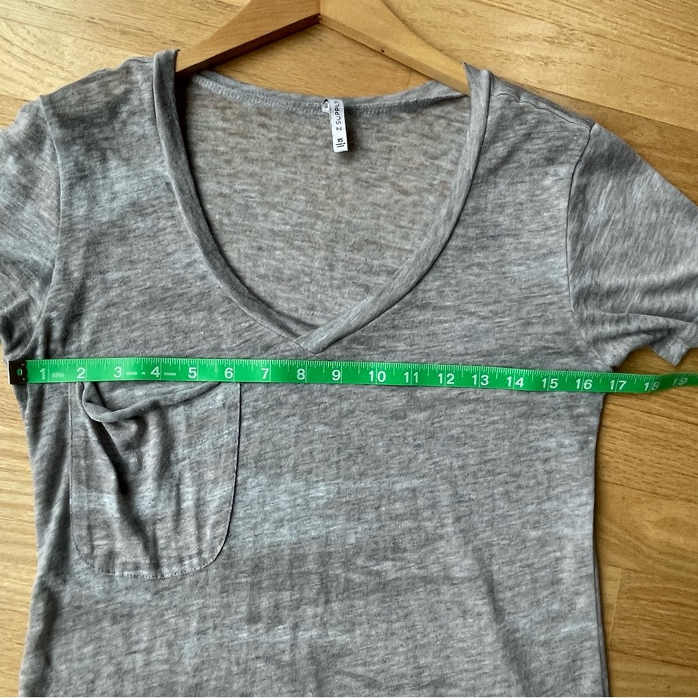Z Supply OVERSIZED Camo Burnout Pocket Tee Size XS - Picture 12 of 13